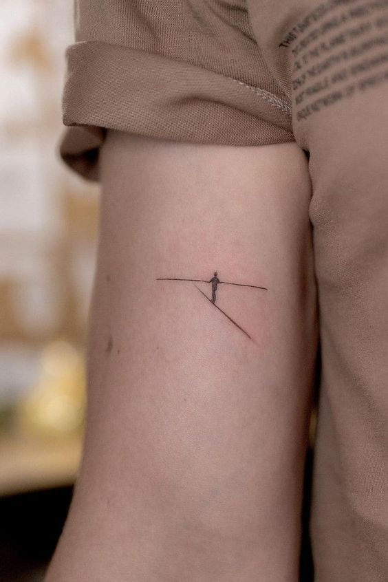 Edgy Abstract Linework Tattoo