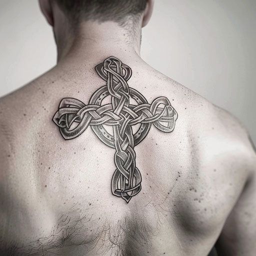 Abstract Blackwork with Tribal Influence Tattoo