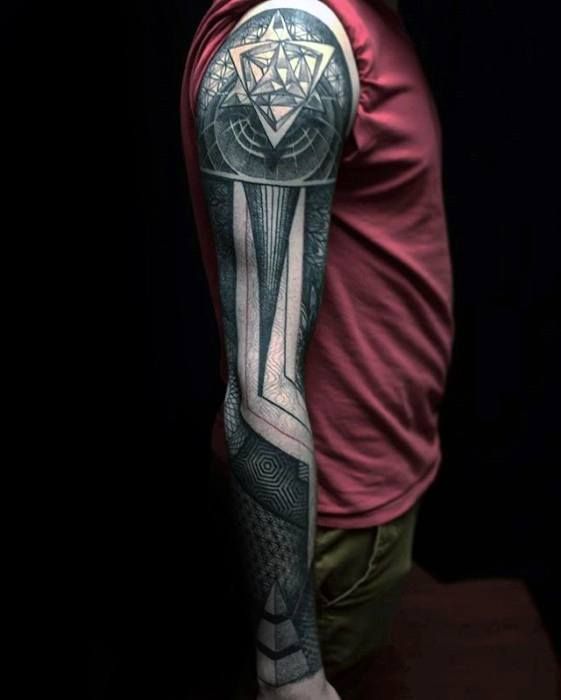 Abstract Geometric Sleeve Tattoo