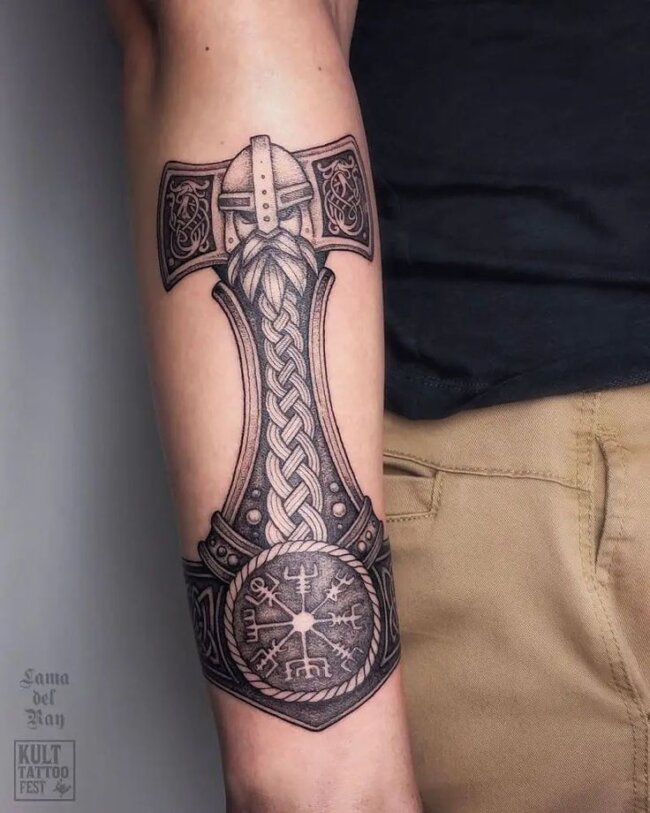 Norse Hammer of Thor Tattoo