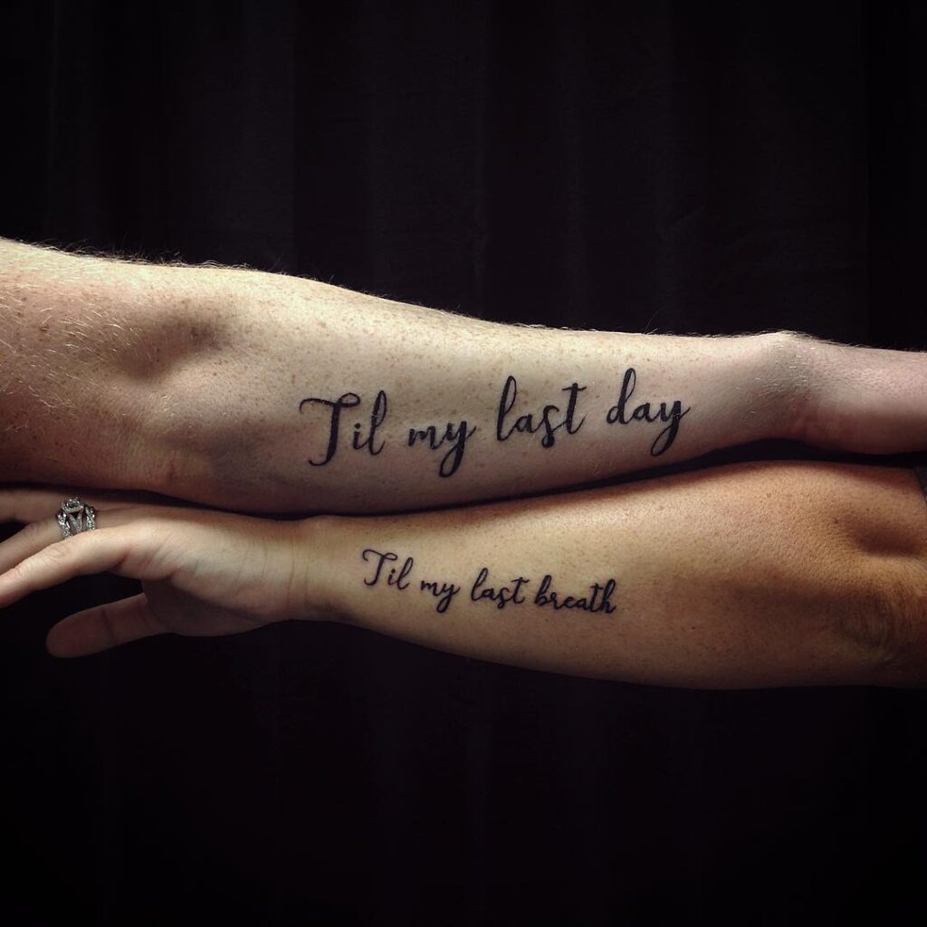 Classic Finger Tattoos for Couples