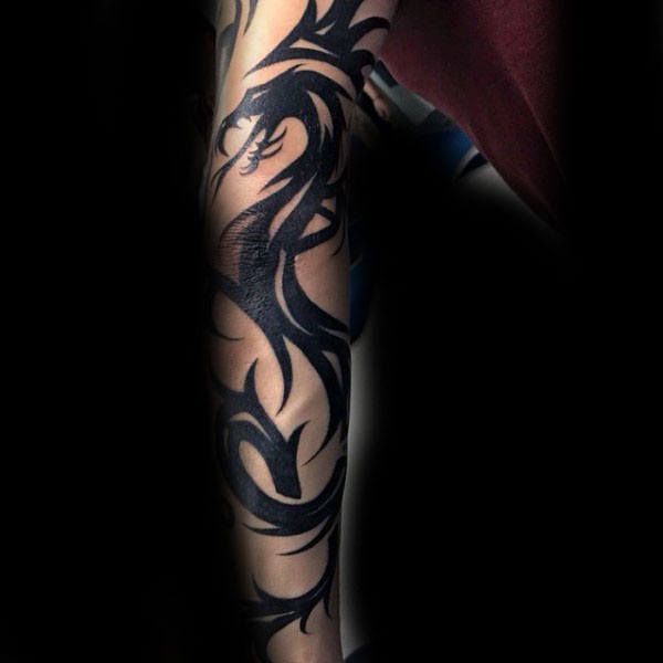 Tribal Dragon Tattoo