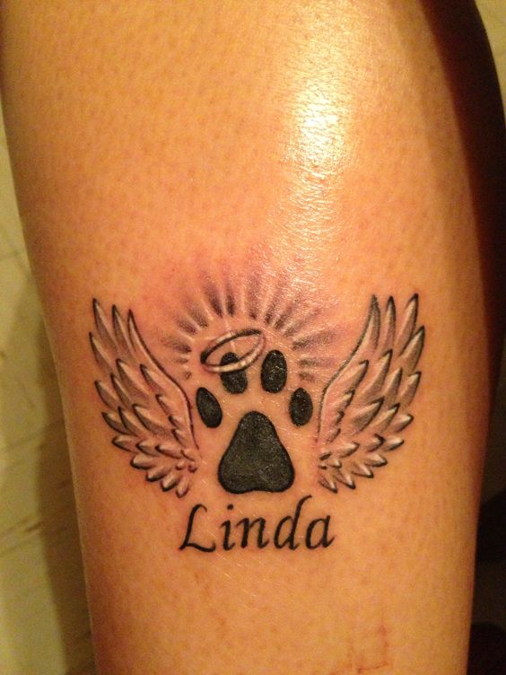 Sentimental Cat Memorial Tattoo with Date Inscription