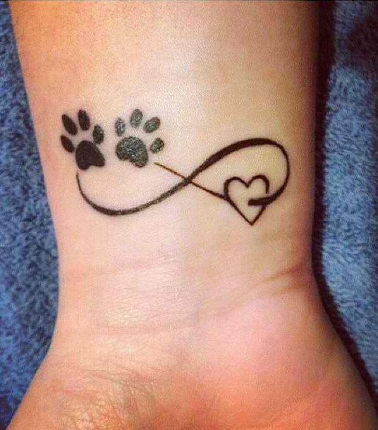 Minimalist Cat Memorial Tattoo with a Heartfelt Message