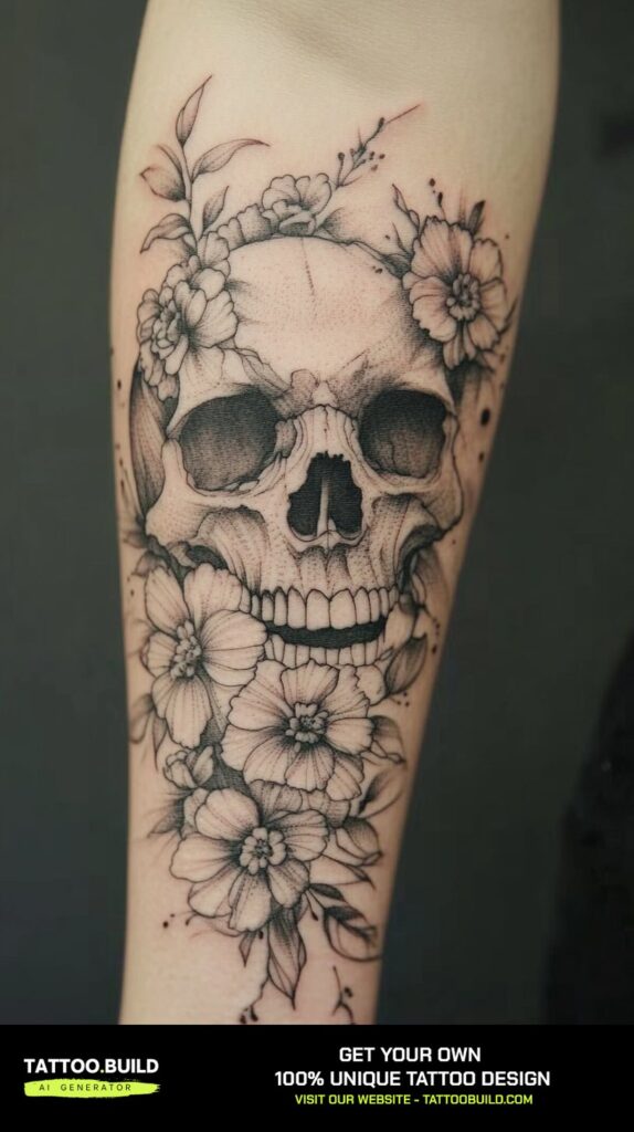 Abstract Surrealist Portrait Tattoo