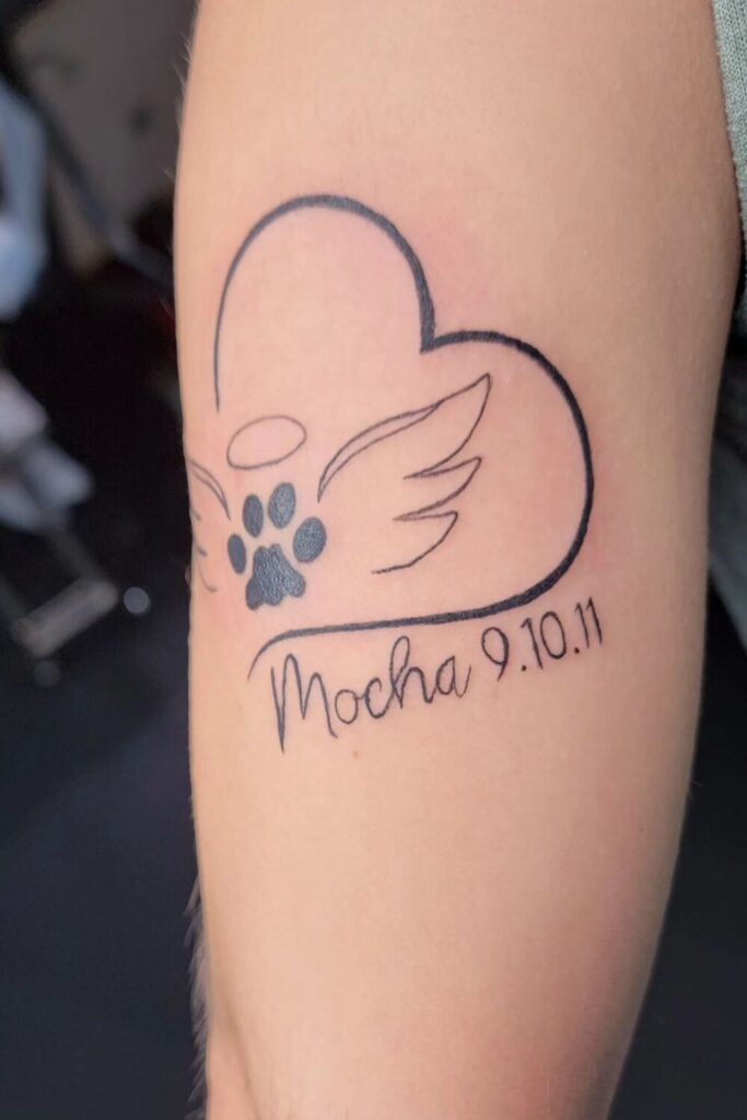 Geometric Cat Face Tattoo